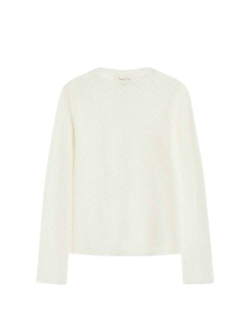 Top a maniche lunghe in pizzo Grace & Mila | FW2617049ECRU